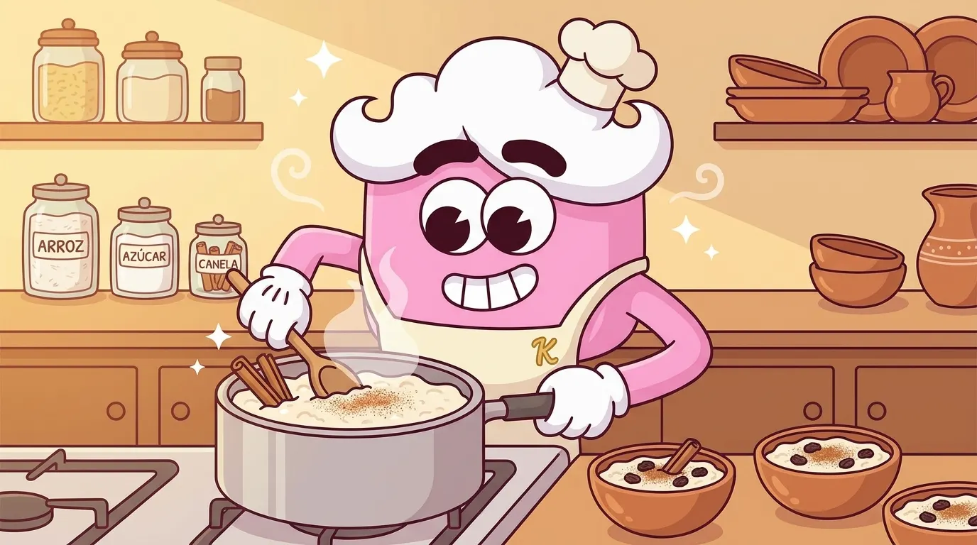 Komi con arroz con leche
